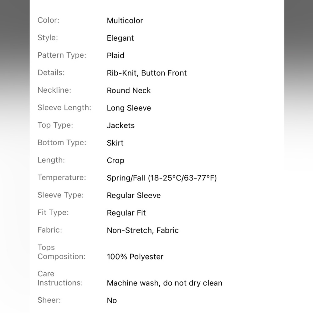 Shein Frenchy skirt set - Picture 5 of 6